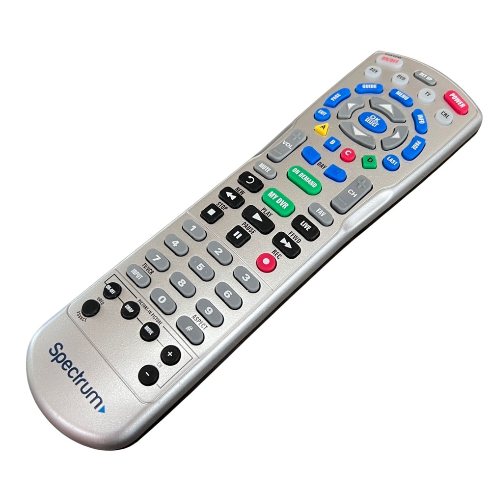Universal Remote Control Silver Black TV DVR Cable Box Replacement